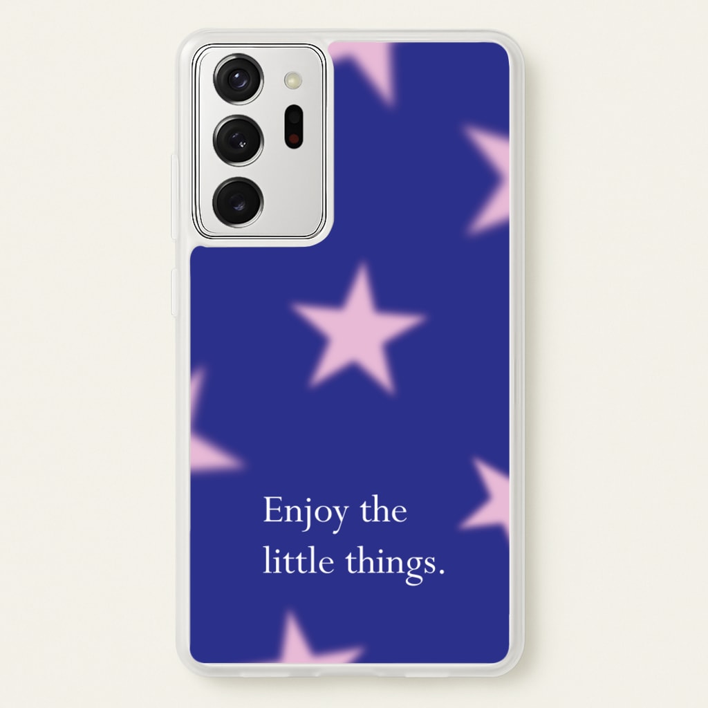 Enjoy The Little Things Dark Purple - Quotes Phone Case for Galaxy Note 20 Ultra