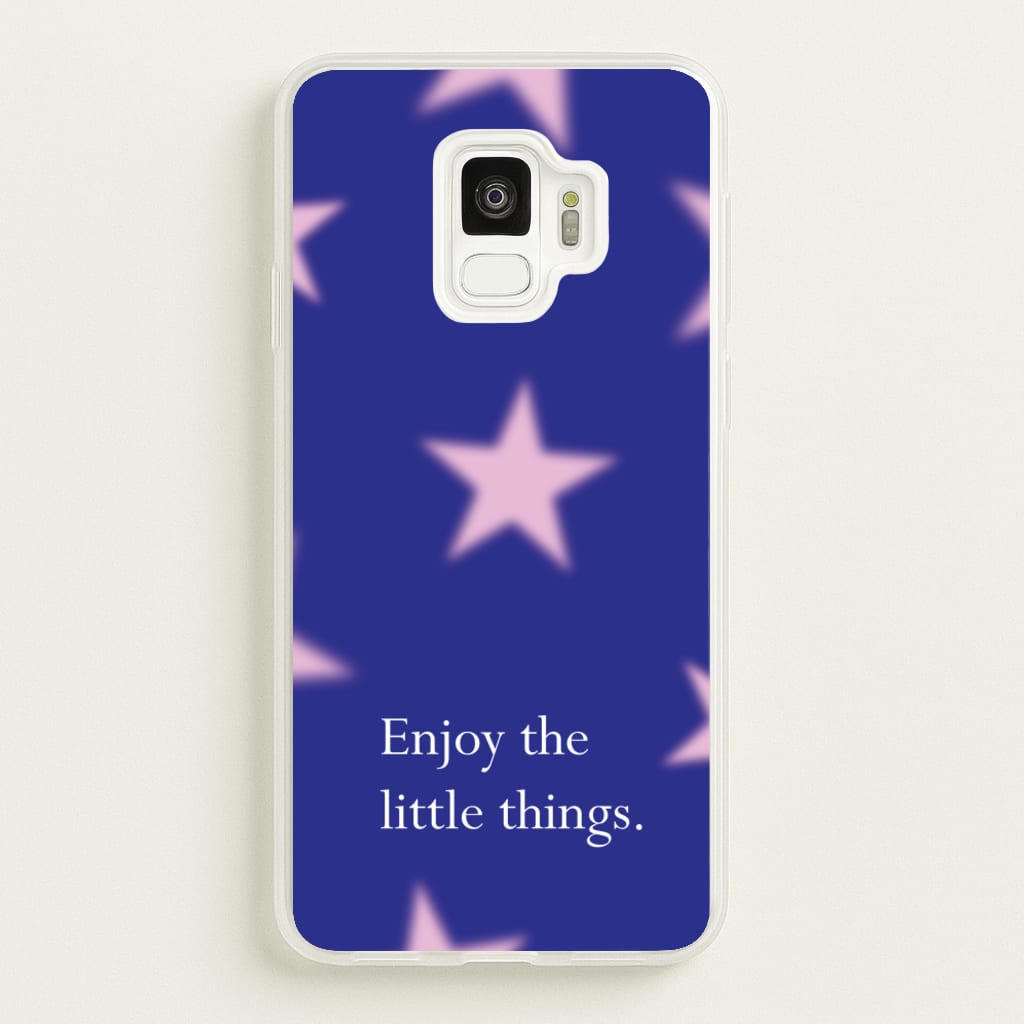 Enjoy The Little Things Dark Purple - Quotes Phone Case for Galaxy S9