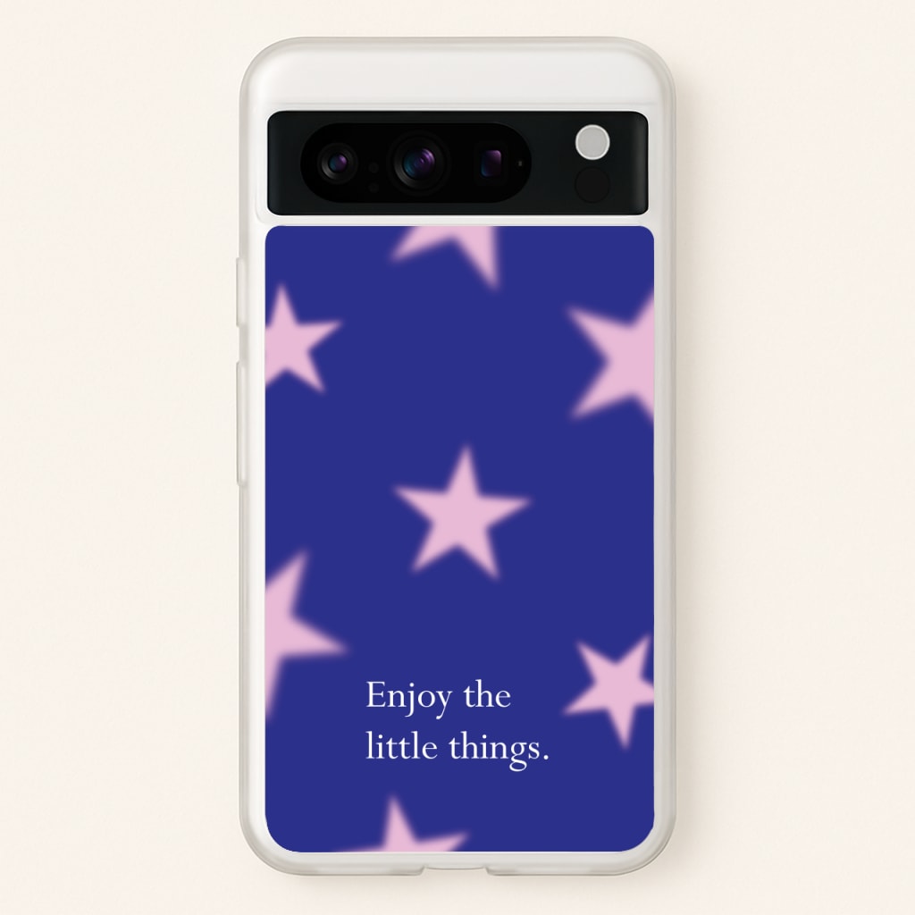 Enjoy The Little Things Dark Purple - Quotes Phone Case for Google Pixel 8 Pro