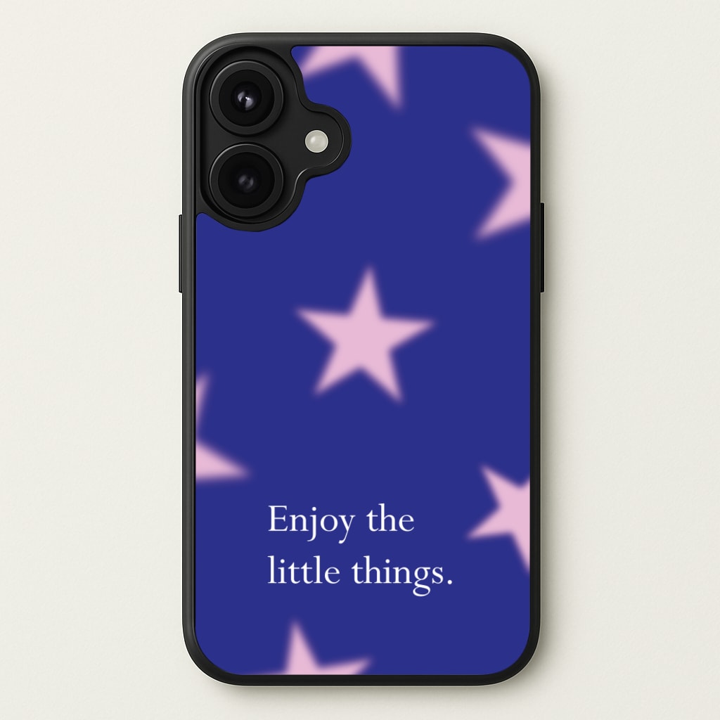 Enjoy The Little Things Dark Purple Phone Case for iPhone 17
