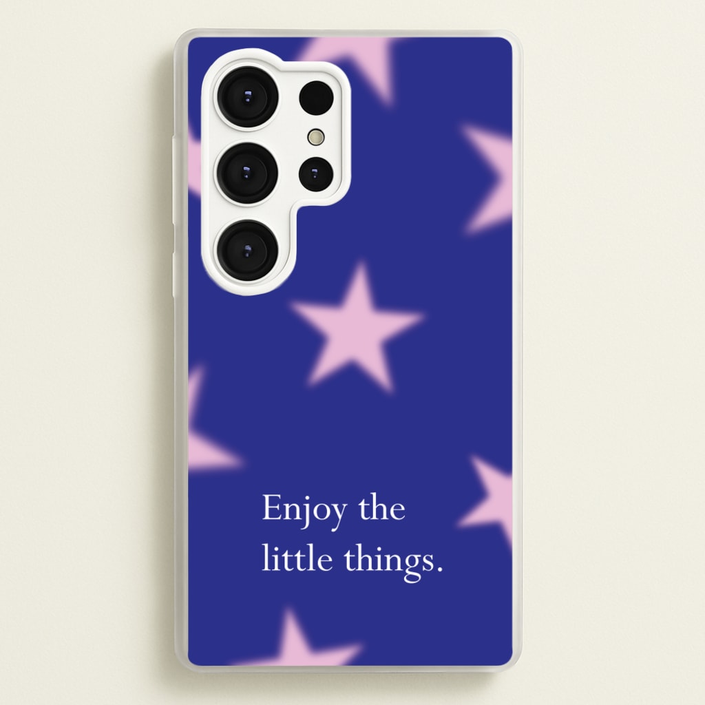 Enjoy The Little Things Dark Purple - Quotes Phone Case for Galaxy S25 Ultra