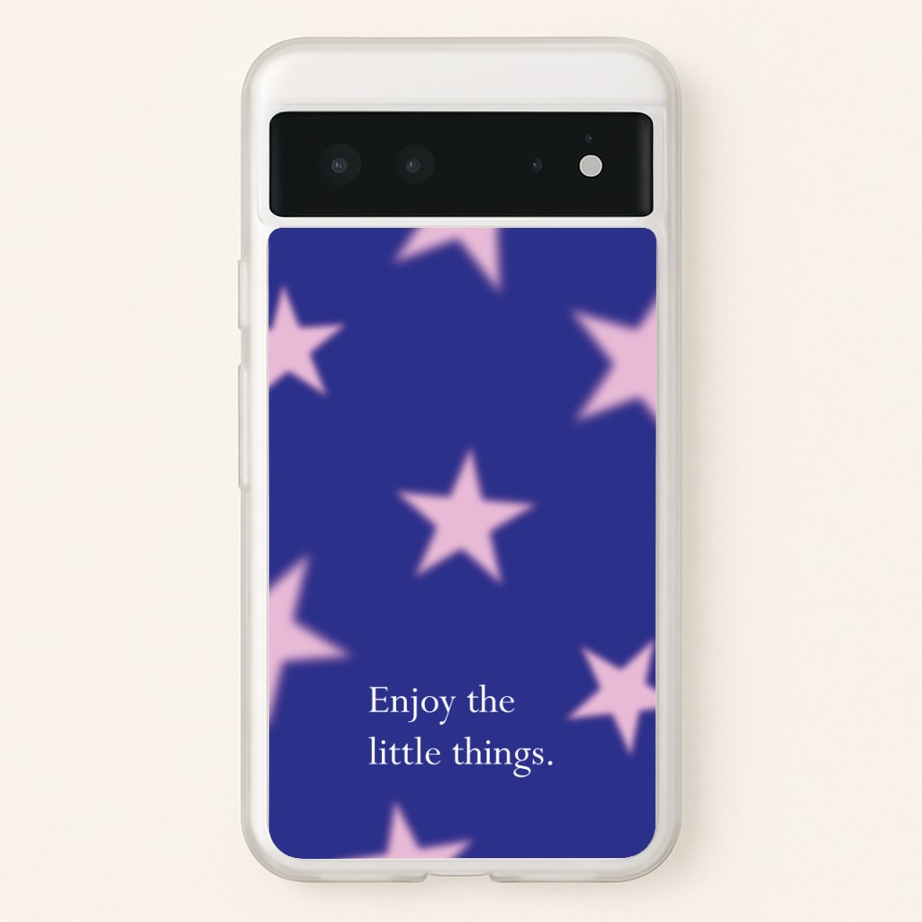 Enjoy The Little Things Dark Purple - Quotes Phone Case for Google Pixel 6