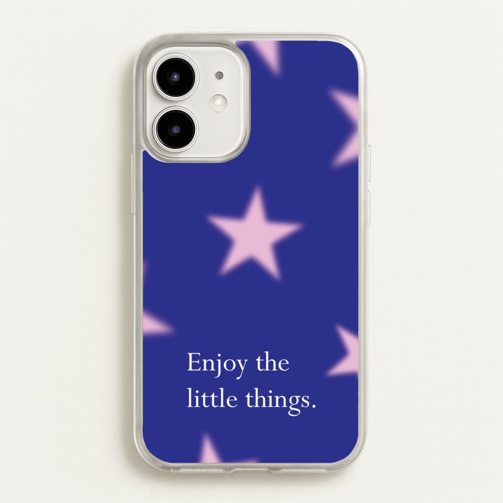 Enjoy The Little Things Dark Purple - Quotes Phone Case for iPhone 12 / 12 Pro