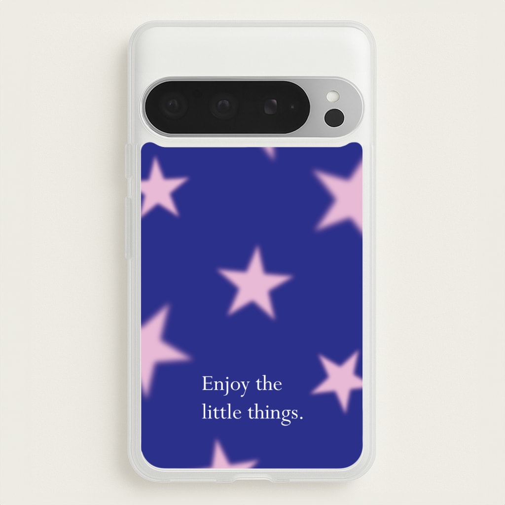 Enjoy The Little Things Dark Purple - Quotes Phone Case for Google Pixel 9 Pro XL
