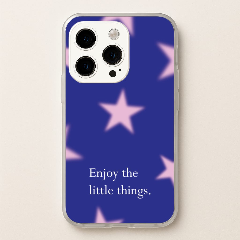 Enjoy The Little Things Dark Purple - Quotes Phone Case for iPhone 15 Pro
