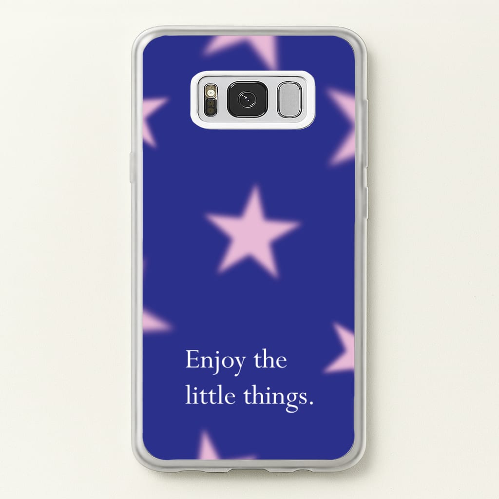 Enjoy The Little Things Dark Purple - Quotes Phone Case for Galaxy S8
