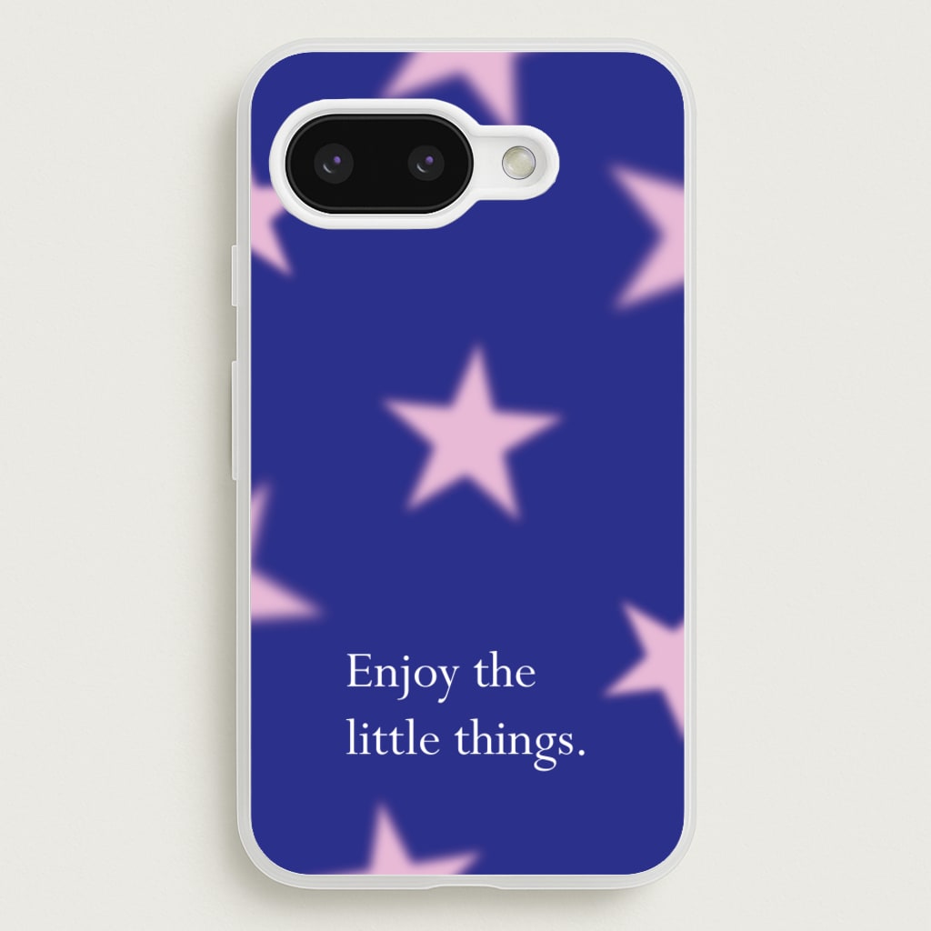 Enjoy The Little Things Dark Purple - Quotes Phone Case for Google Pixel 9a