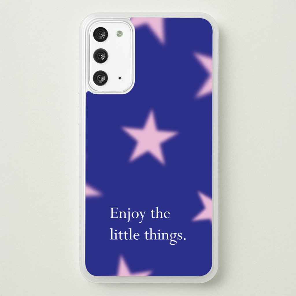Enjoy The Little Things Dark Purple - Quotes Phone Case for Galaxy Note 20