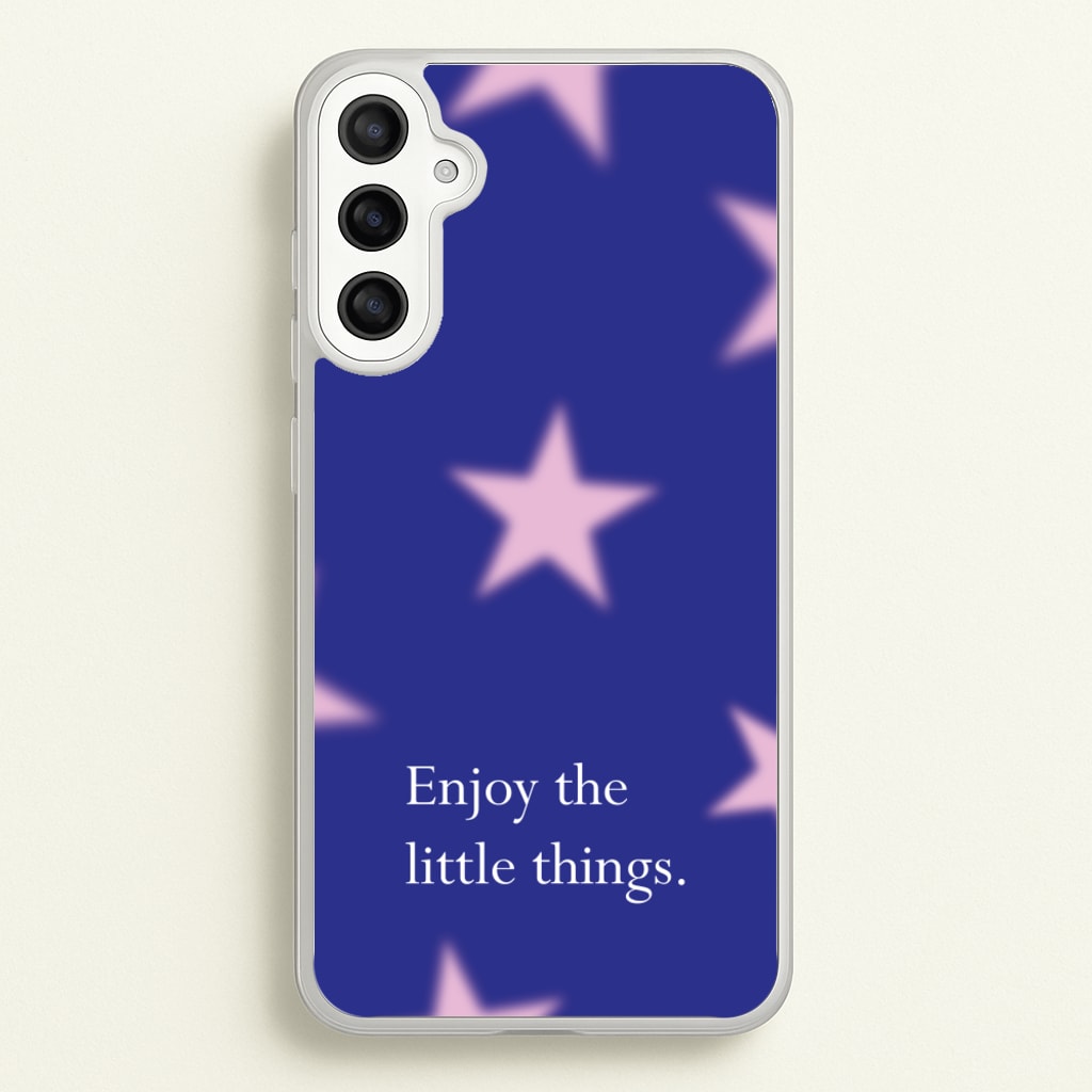 Enjoy The Little Things Dark Purple - Quotes Phone Case for Galaxy A36