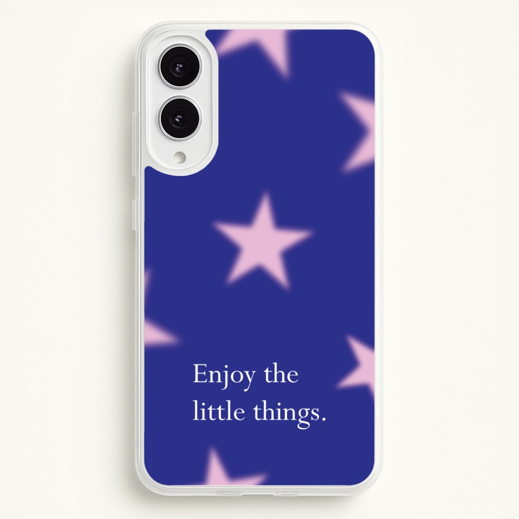 Enjoy The Little Things Dark Purple - Quotes Phone Case for Galaxy S25 Edge