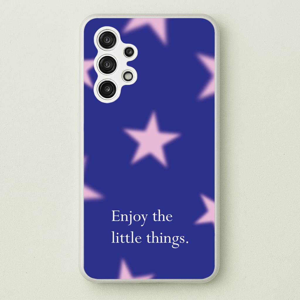 Enjoy The Little Things Dark Purple - Quotes Phone Case for Galaxy A13