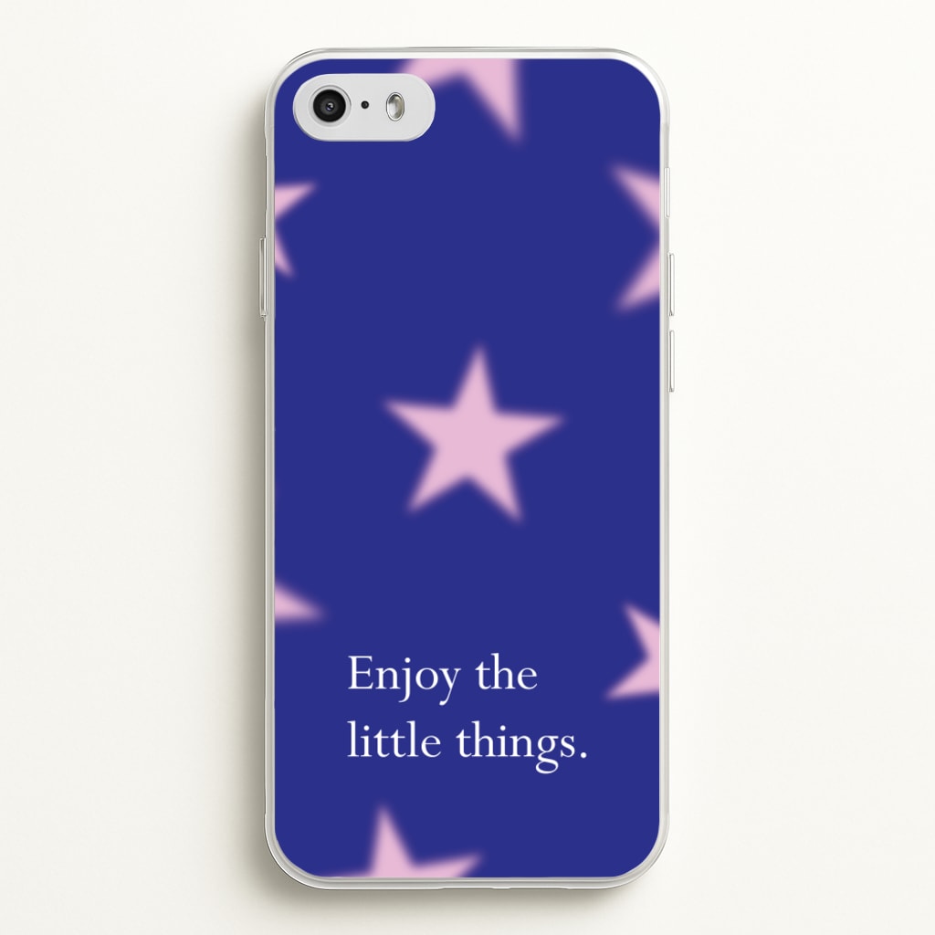 Enjoy The Little Things Dark Purple - Quotes Phone Case for iPhone 5 / 5s / SE 2016