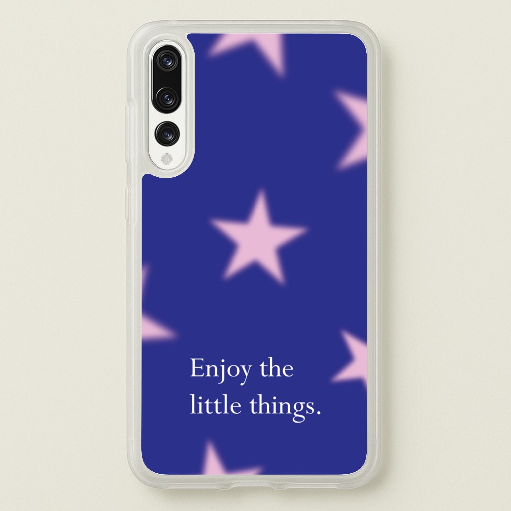 Enjoy The Little Things Dark Purple - Quotes Phone Case for Huawei P20 Pro