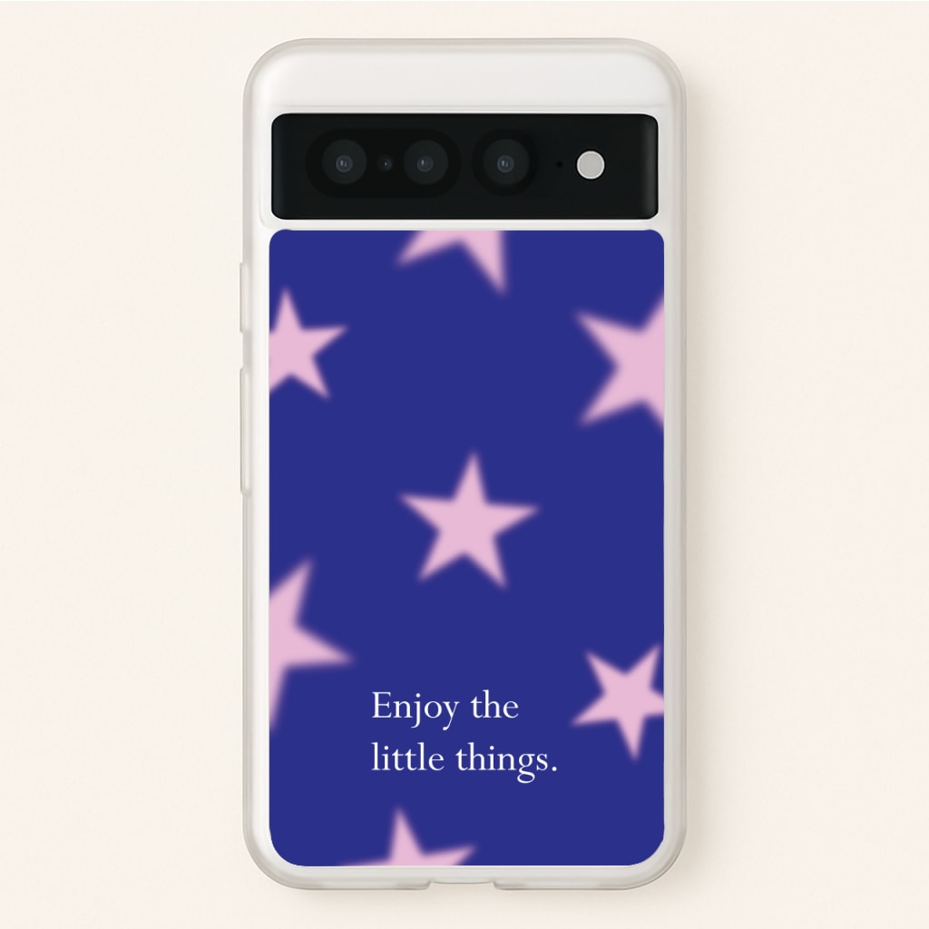 Enjoy The Little Things Dark Purple - Quotes Phone Case for Google Pixel 7 Pro