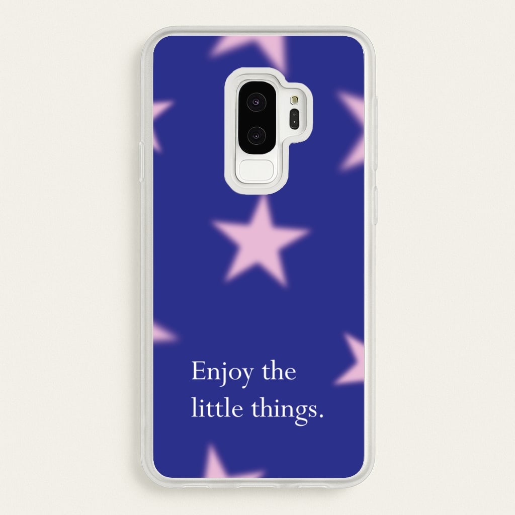 Enjoy The Little Things Dark Purple - Quotes Phone Case for Galaxy S9 Plus