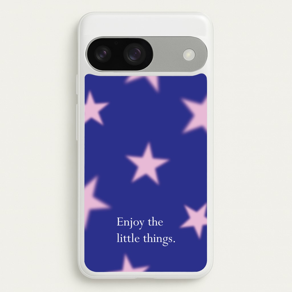Enjoy The Little Things Dark Purple - Quotes Phone Case for Google Pixel 9 / 9 Pro
