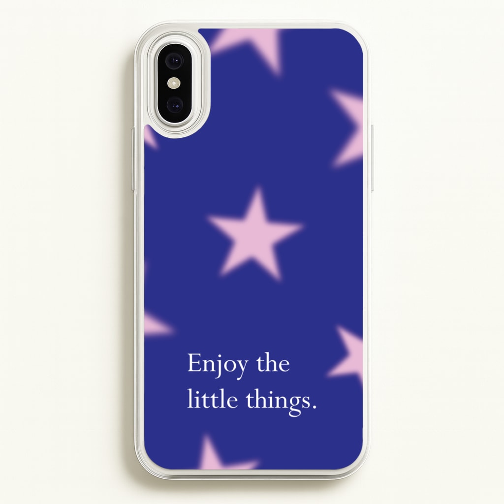 Enjoy The Little Things Dark Purple - Quotes Phone Case for iPhone XS Max