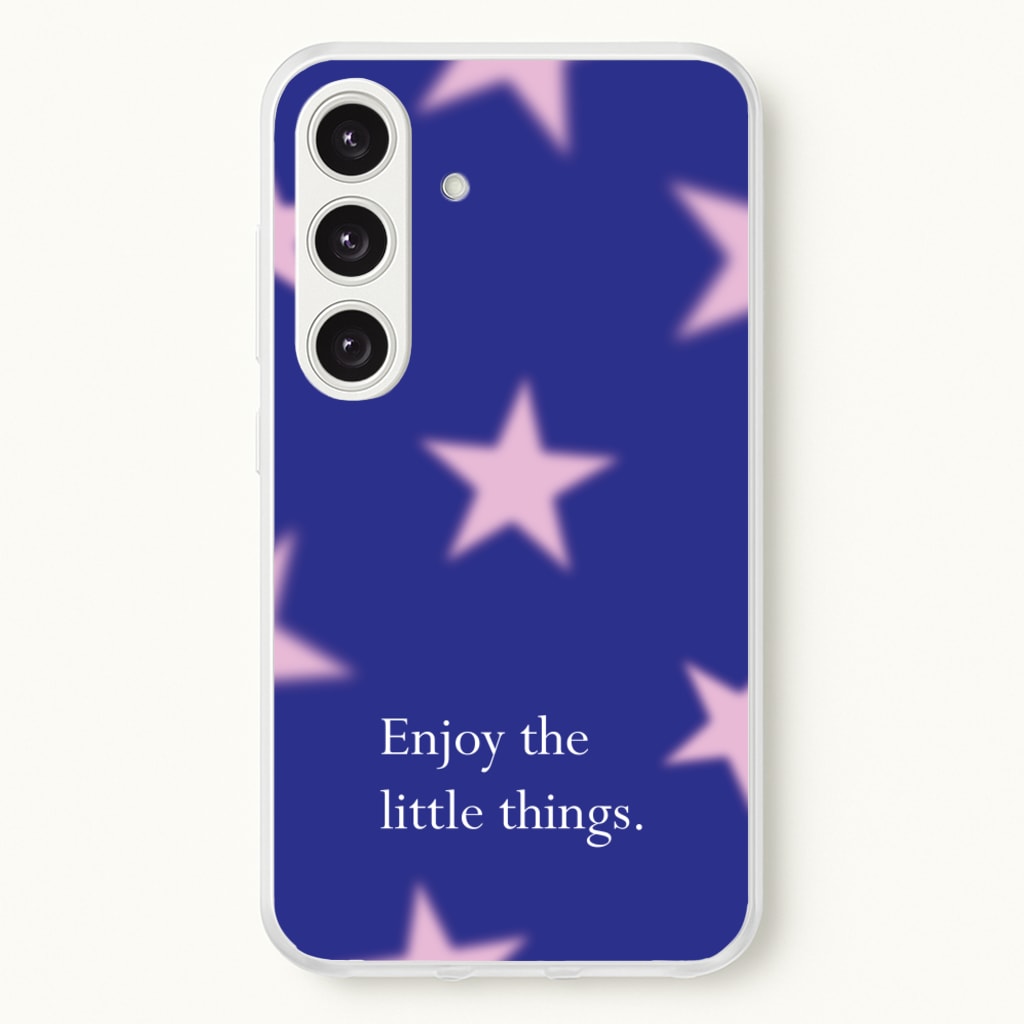 Enjoy The Little Things Dark Purple - Quotes Phone Case for Galaxy S24FE
