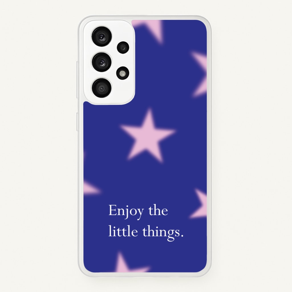 Enjoy The Little Things Dark Purple - Quotes Phone Case for Galaxy A33