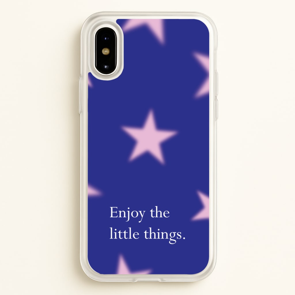 Enjoy The Little Things Dark Purple - Quotes Phone Case for iPhone X / XS