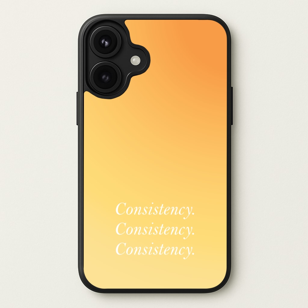 Consistency Yellow Phone Case for iPhone 17