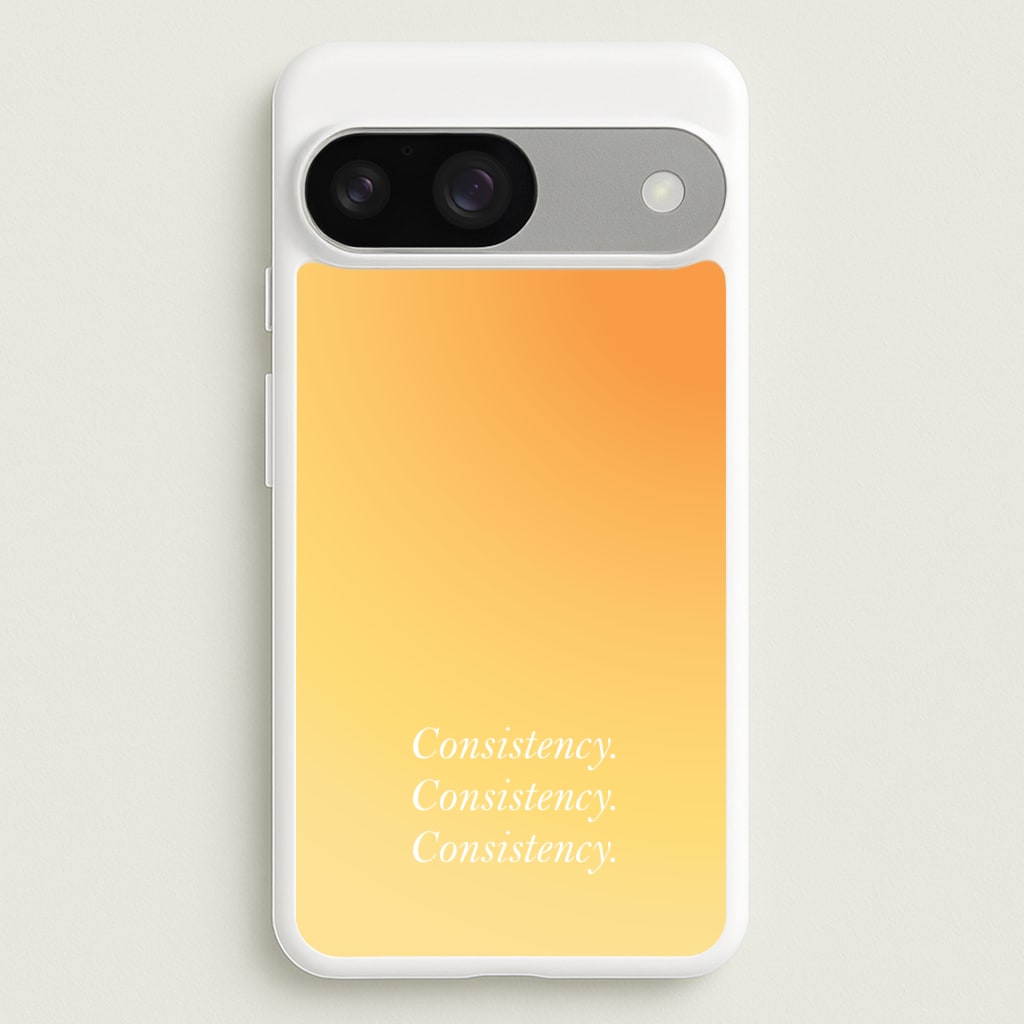 Consistency Yellow - Quotes Phone Case for Google Pixel 9 / 9 Pro