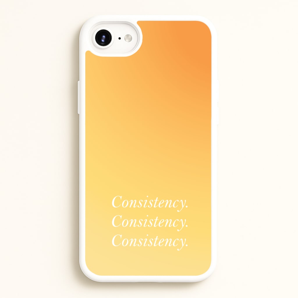 Consistency Yellow - Quotes Phone Case for iPhone 6 Plus / 7 Plus / 8 Plus