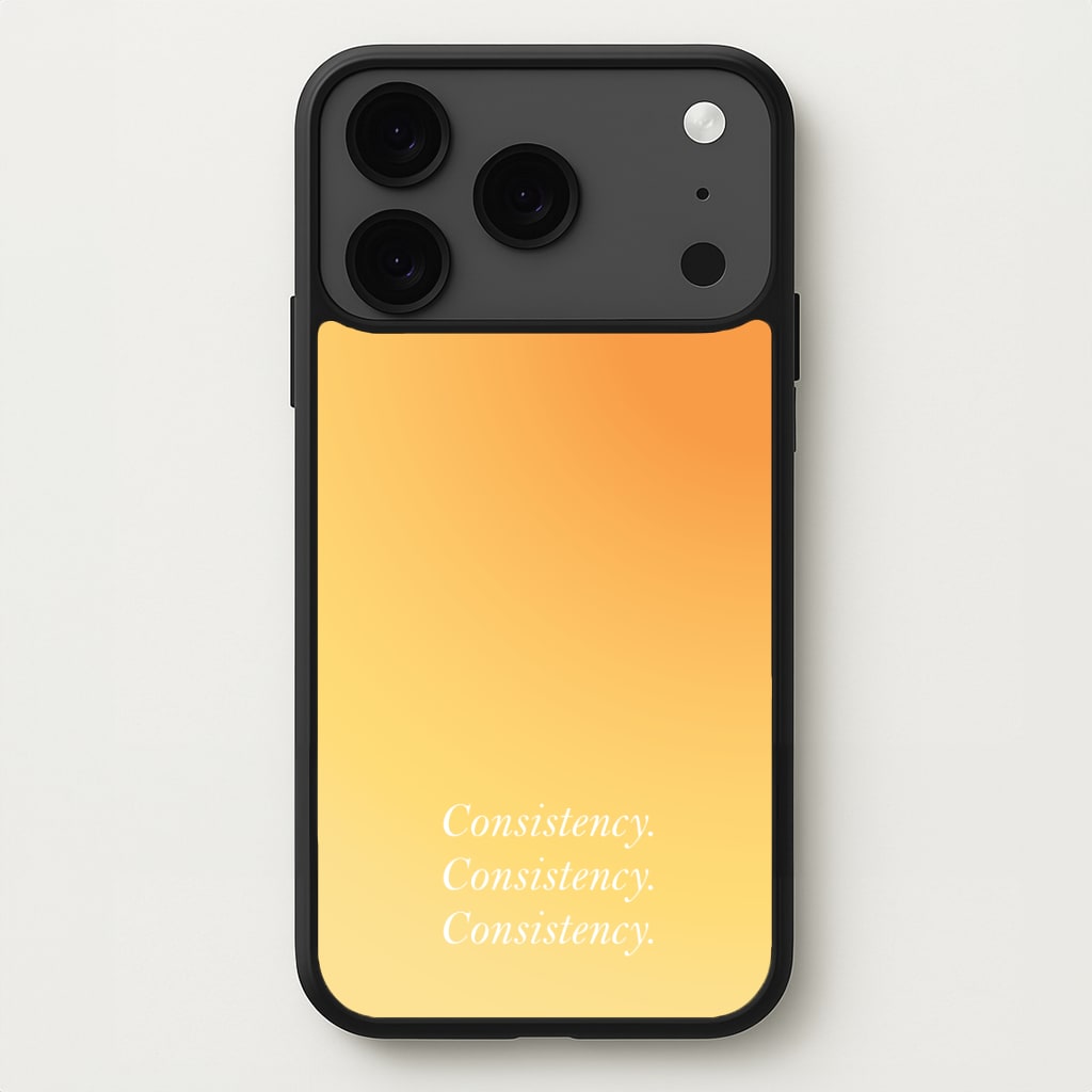 Consistency Yellow Phone Case for iPhone 17 Pro Max