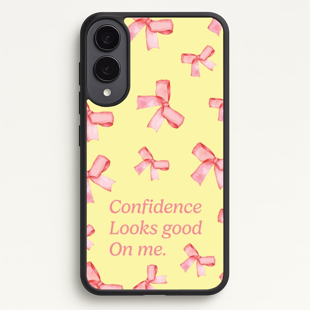Coquette Confidence Looks Good On Me - Quotes Phone Case for Galaxy S25 Edge