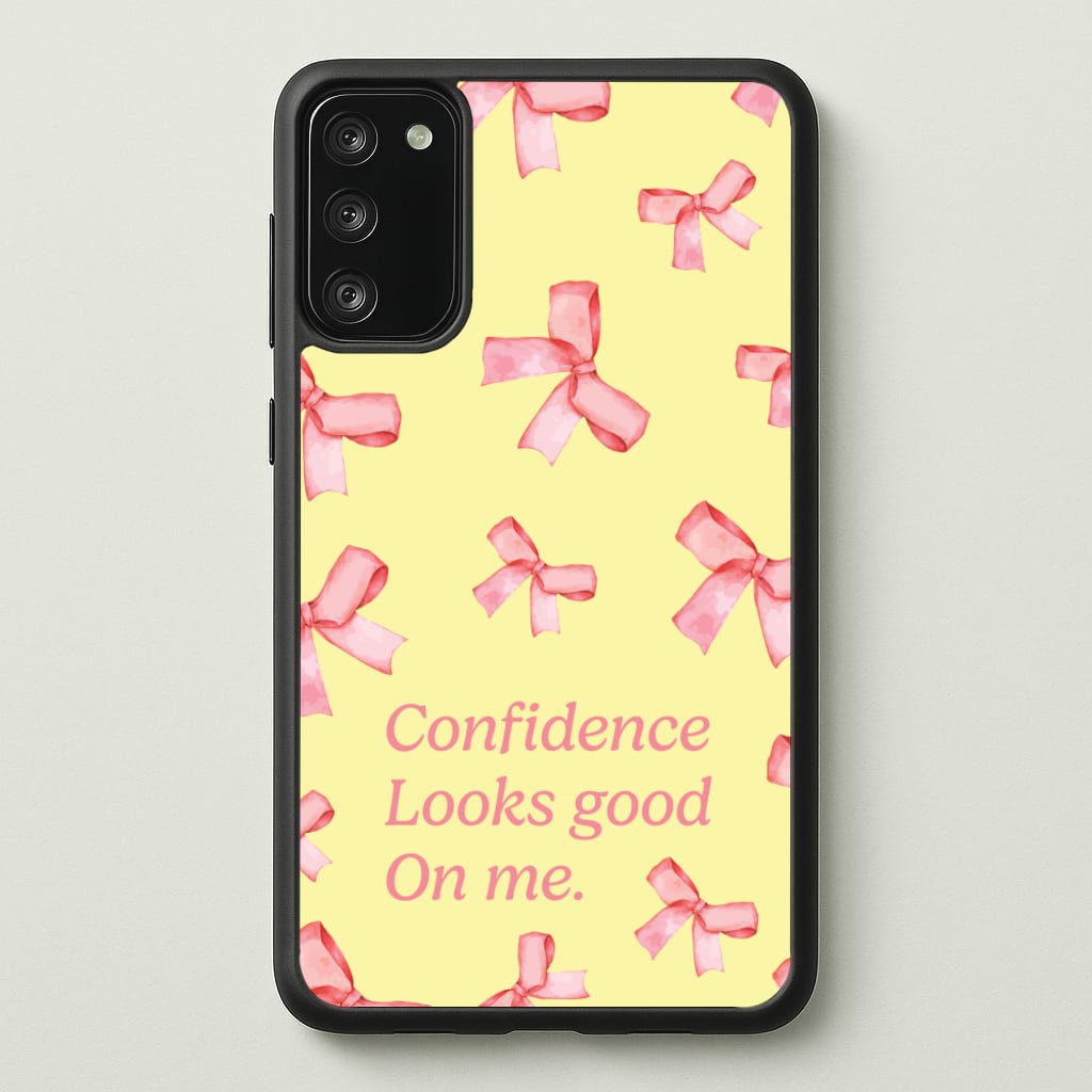 Coquette Confidence Looks Good On Me - Quotes Phone Case for Galaxy S20FE