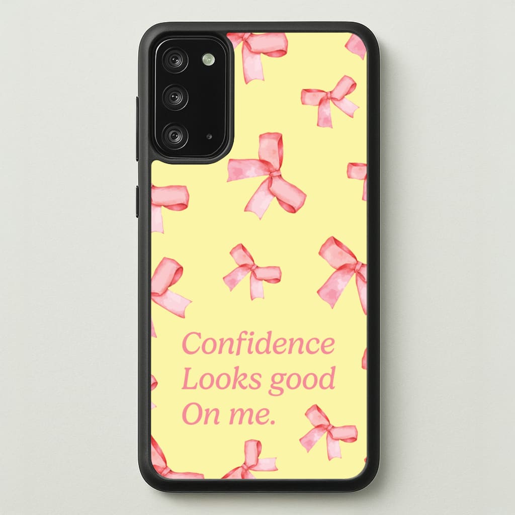 Coquette Confidence Looks Good On Me - Quotes Phone Case for Galaxy Note 20