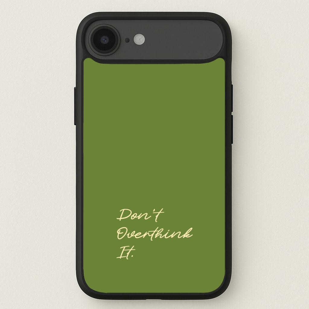Sage Green Don't Overthink It Phone Case for iPhone 17 Air
