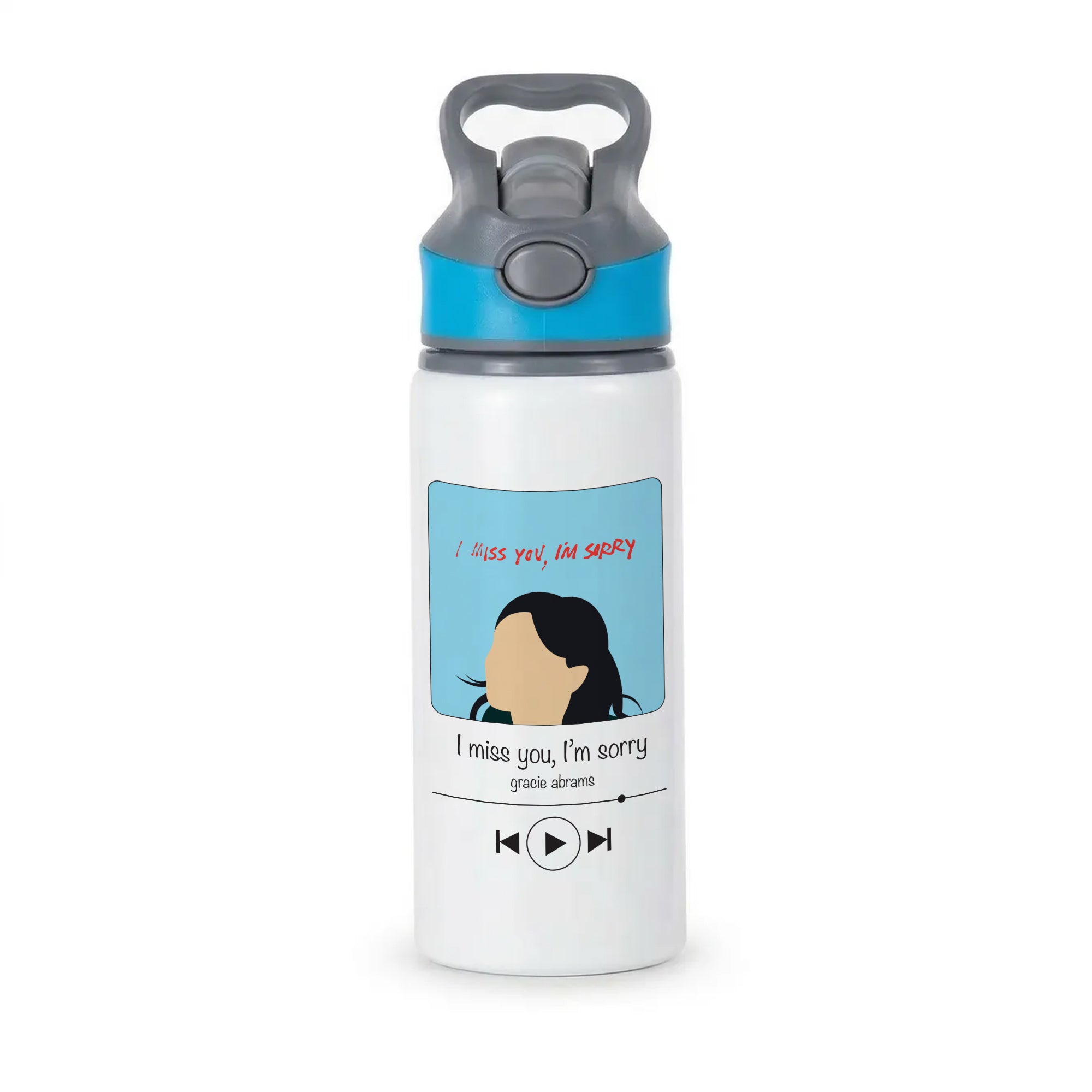 I Miss You - Abrams Active Water Bottle - Blue