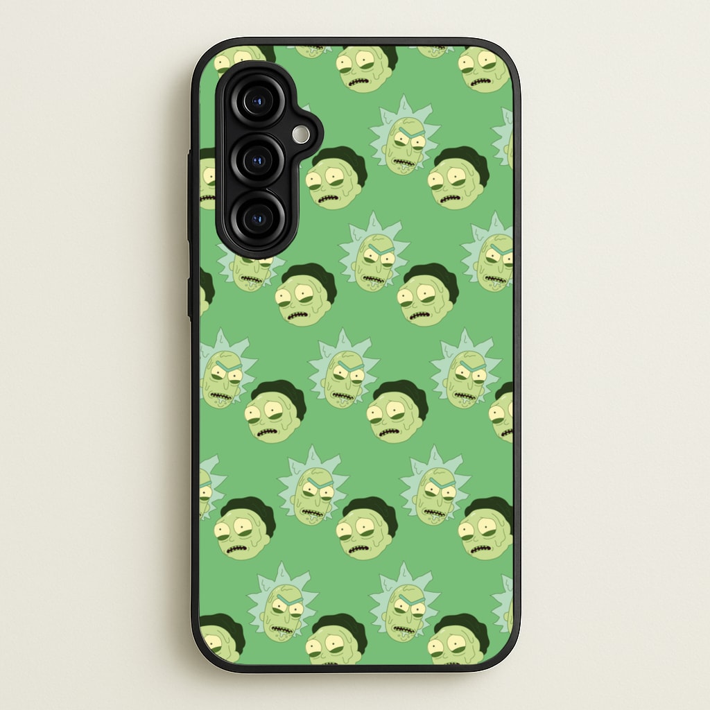 R&M Pattern - Rick And Morty Phone Case for Galaxy A54