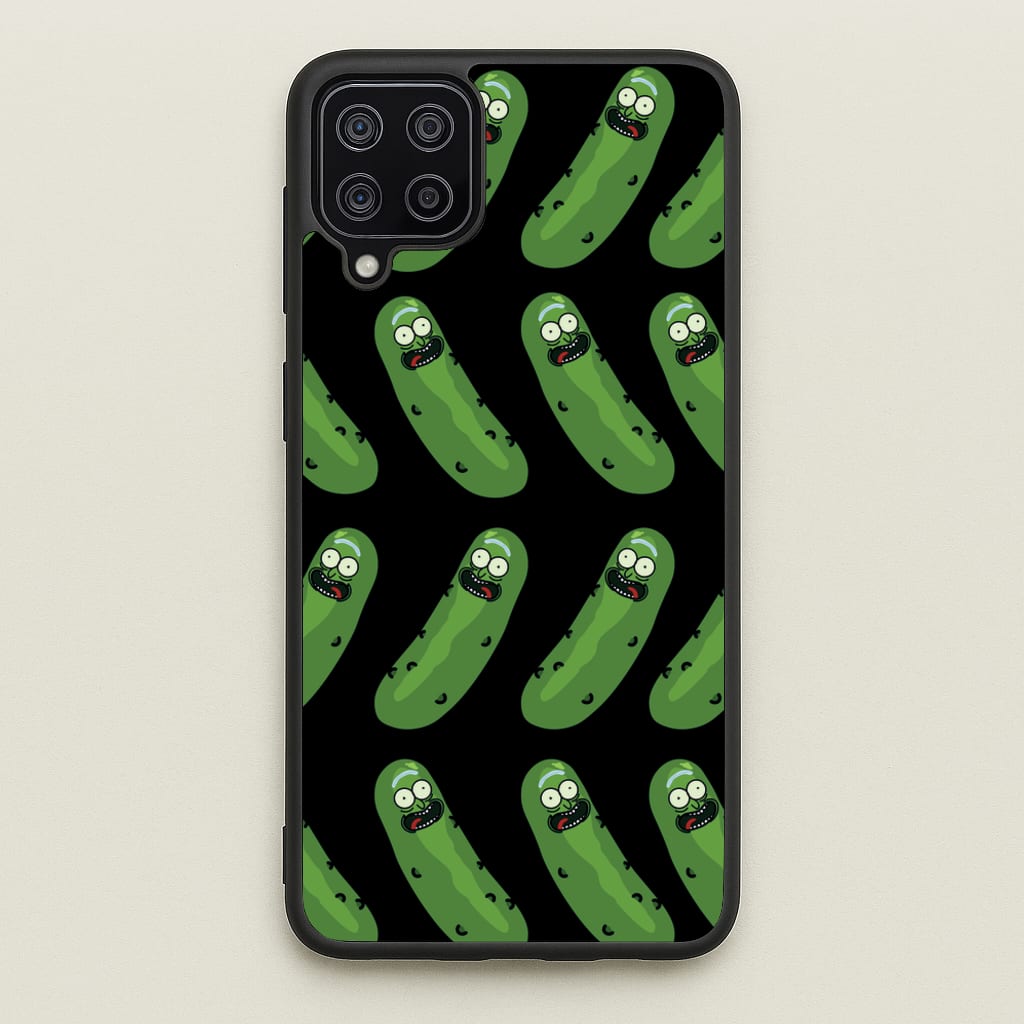 Pickle Rick Pattern - RAM - Rick And Morty Phone Case for Galaxy A12