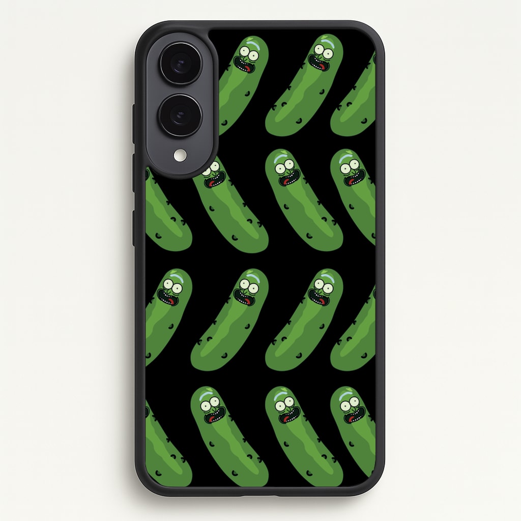 Pickle Rick Pattern - RAM - Rick And Morty Phone Case for Galaxy S25 Edge