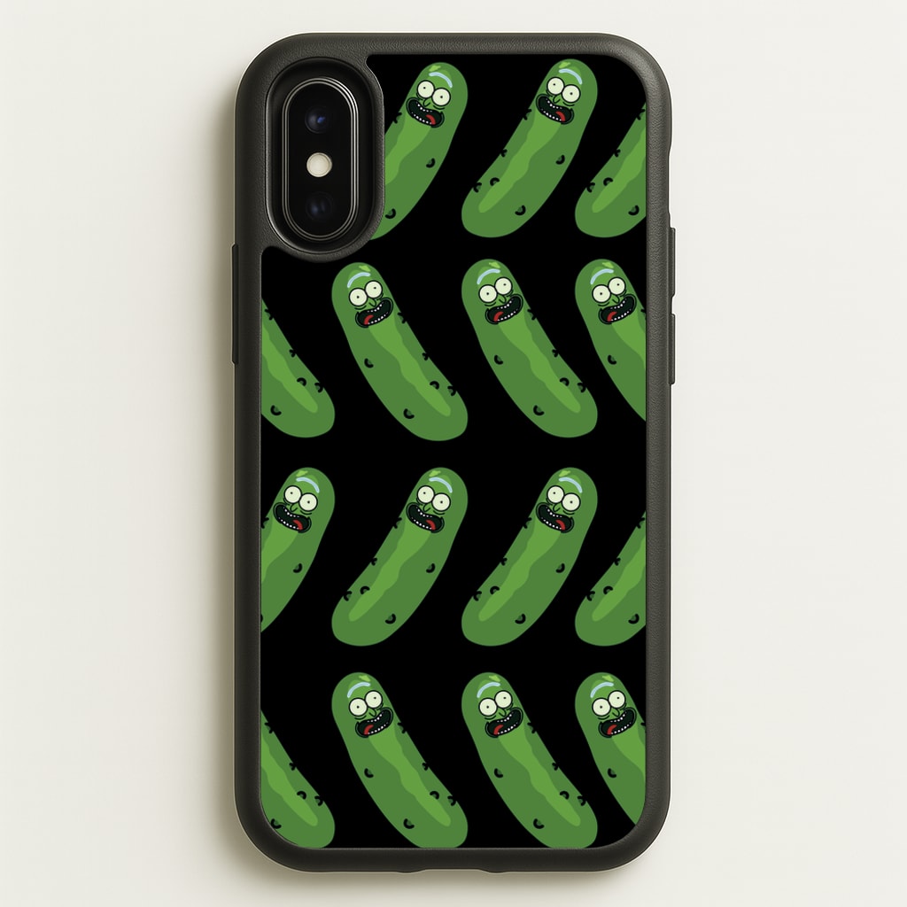 Pickle Rick Pattern - RAM - Rick And Morty Phone Case for iPhone X / XS