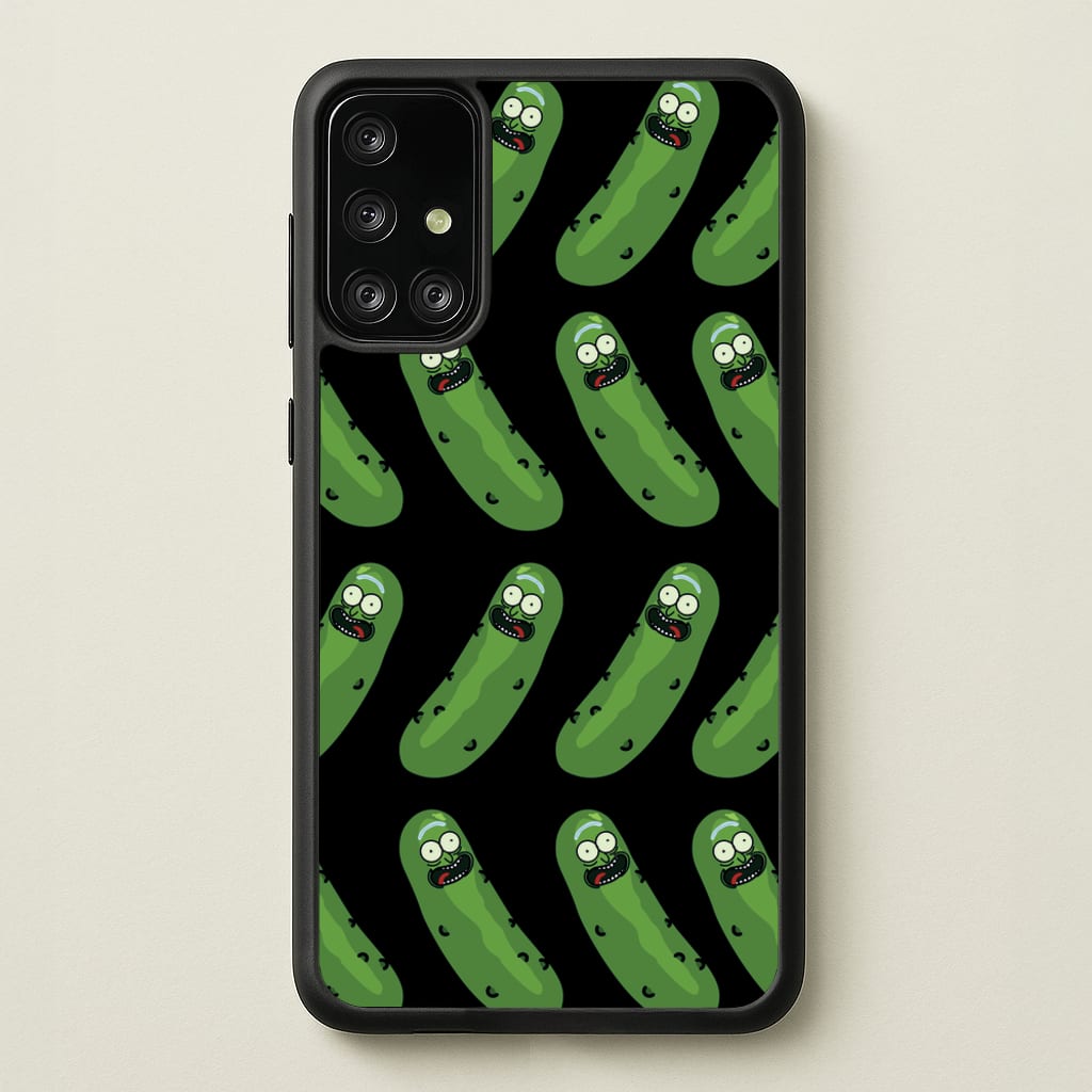 Pickle Rick Pattern - RAM - Rick And Morty Phone Case for Galaxy A71