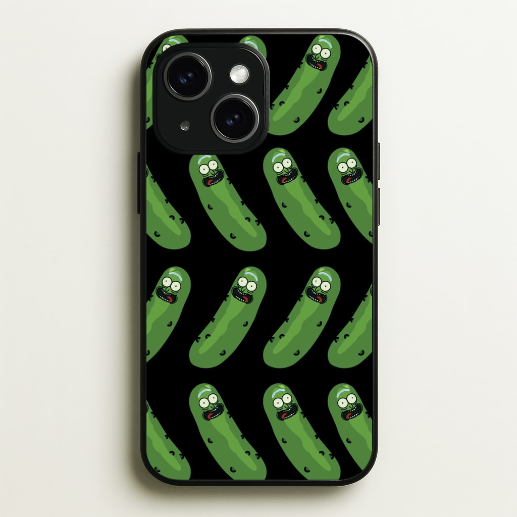 Pickle Rick Pattern - RAM - Rick And Morty Phone Case for iPhone 15 Plus