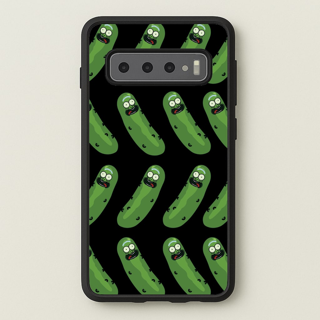 Pickle Rick Pattern - RAM - Rick And Morty Phone Case for Galaxy S10