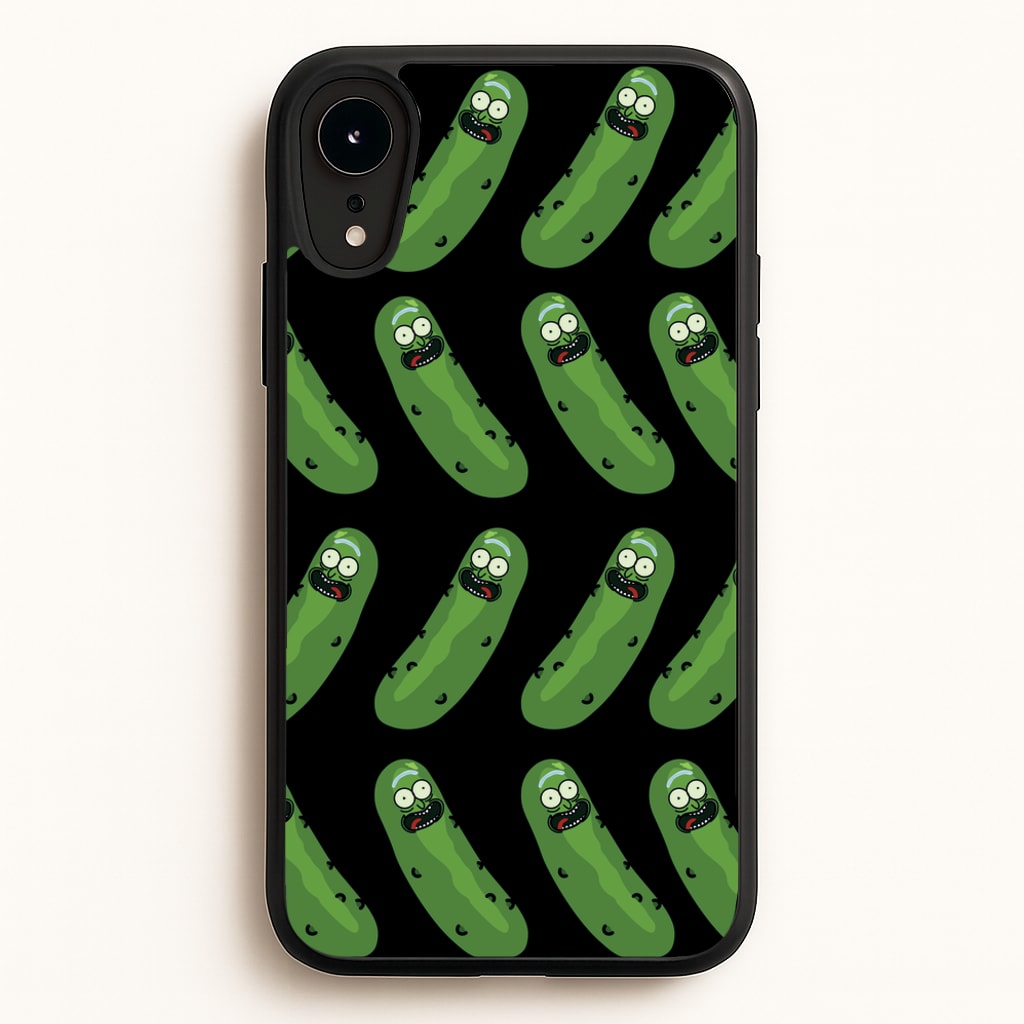 Pickle Rick Pattern - RAM - Rick And Morty Phone Case for iPhone XR