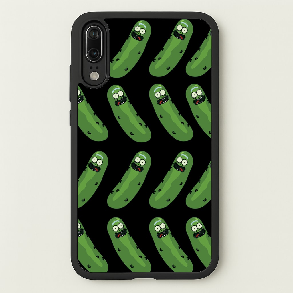 Pickle Rick Pattern - RAM - Rick And Morty Phone Case for Huawei P20