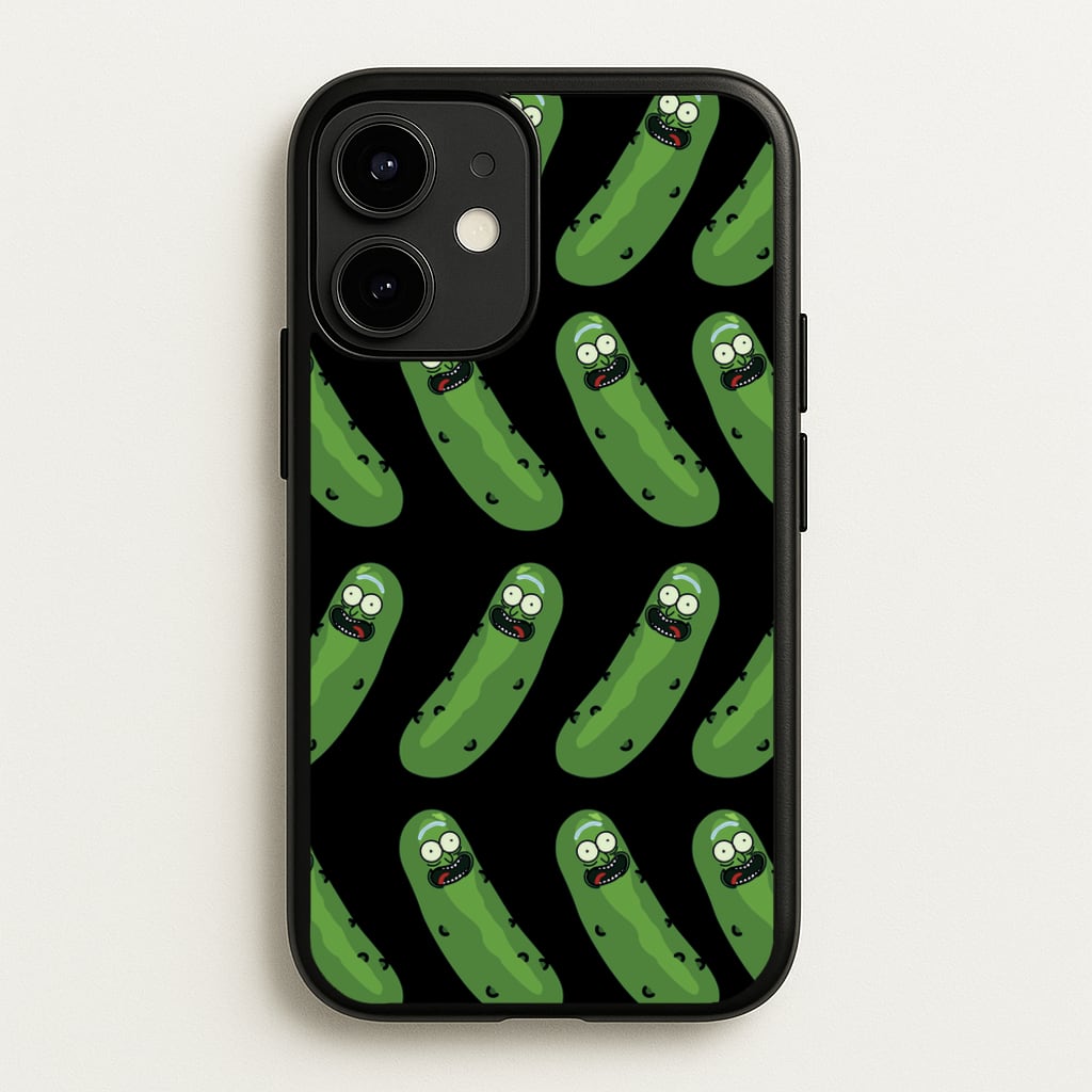 Pickle Rick Pattern - RAM - Rick And Morty Phone Case for iPhone 12 / 12 Pro