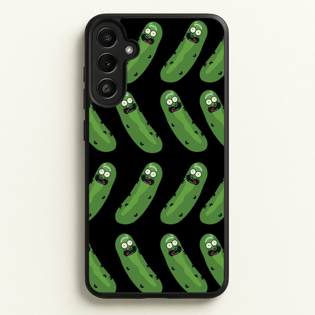 Pickle Rick Pattern - RAM - Rick And Morty Phone Case for Galaxy A34