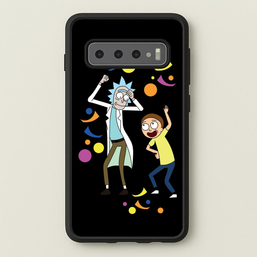 R&M Dancing - Rick And Morty Phone Case for Galaxy S10 Plus