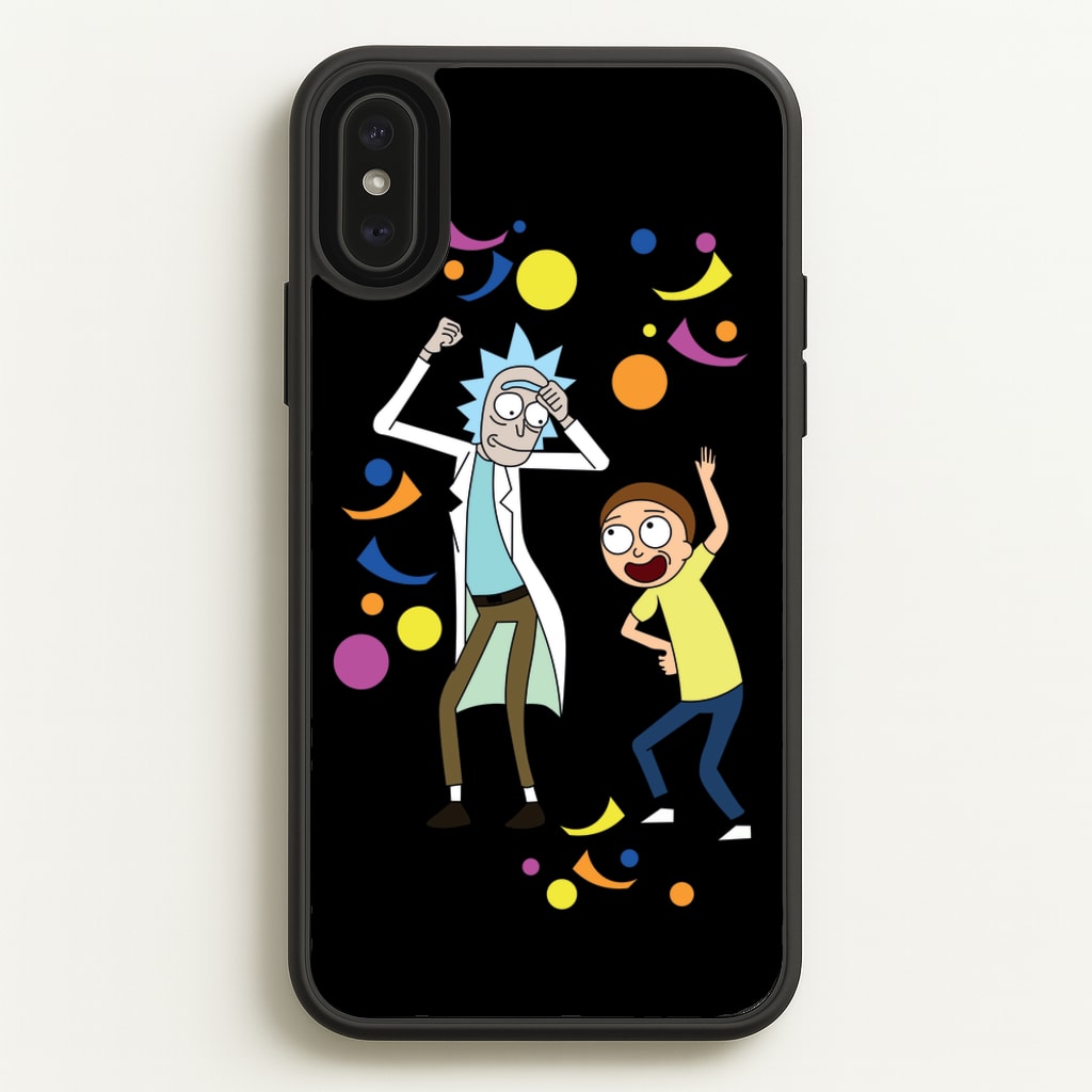 R&M Dancing - Rick And Morty Phone Case for iPhone XS Max