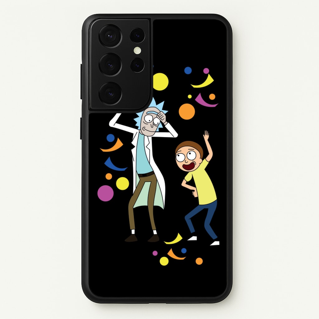 R&M Dancing - Rick And Morty Phone Case for Galaxy S21 Ultra