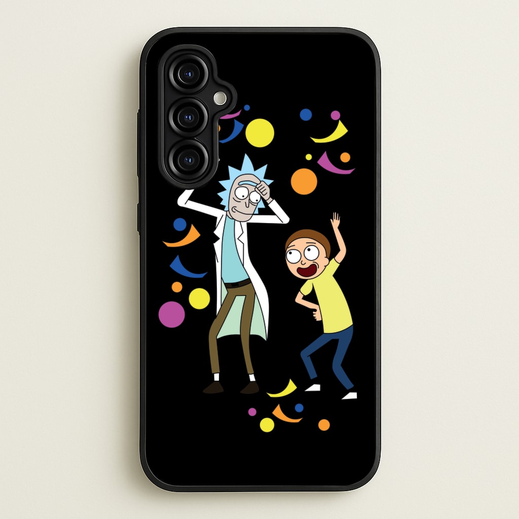 R&M Dancing - Rick And Morty Phone Case for Galaxy A54
