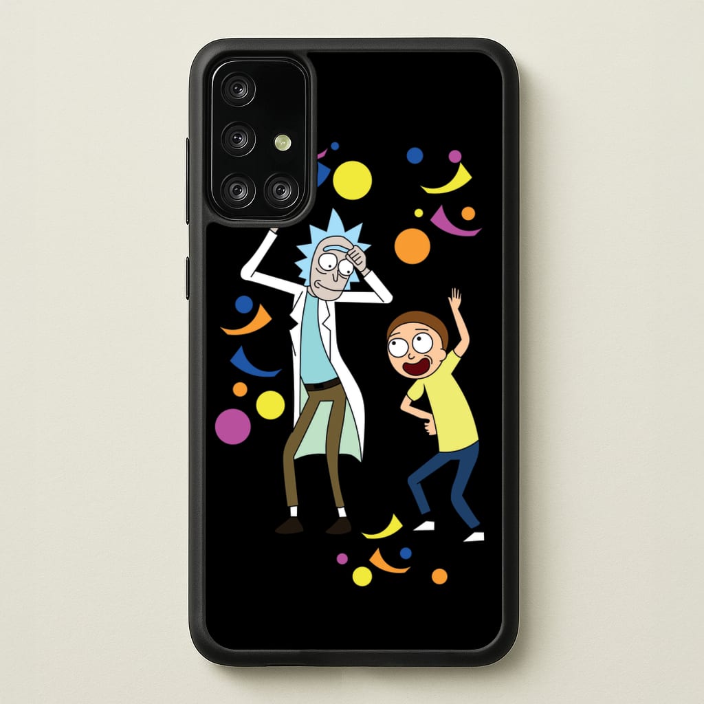 R&M Dancing - Rick And Morty Phone Case for Galaxy A71