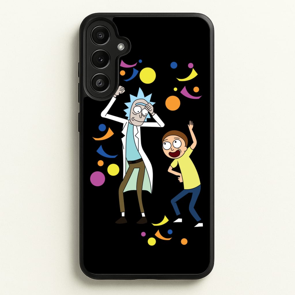 R&M Dancing - Rick And Morty Phone Case for Galaxy A34